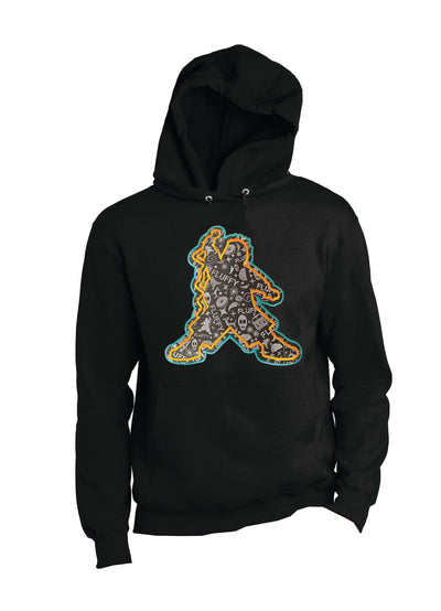 Embroidered Fluffy Logo Hoodie (Green/Gold)
